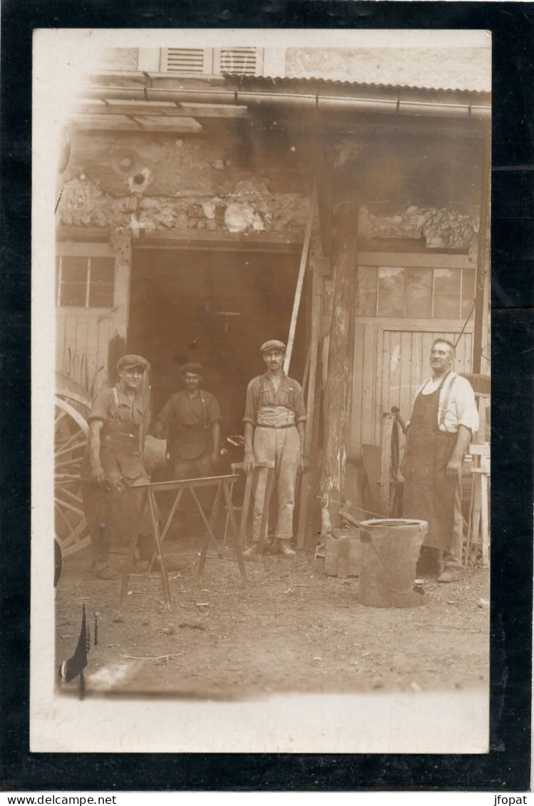 METIERS - Carte Photo D'un Atelier De Charrons - Kunsthandwerk