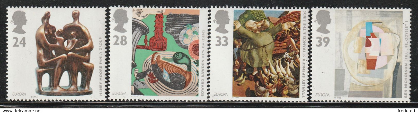 GRANDE BRETAGNE - N°1674/7 ** (1993) Europa - Unused Stamps