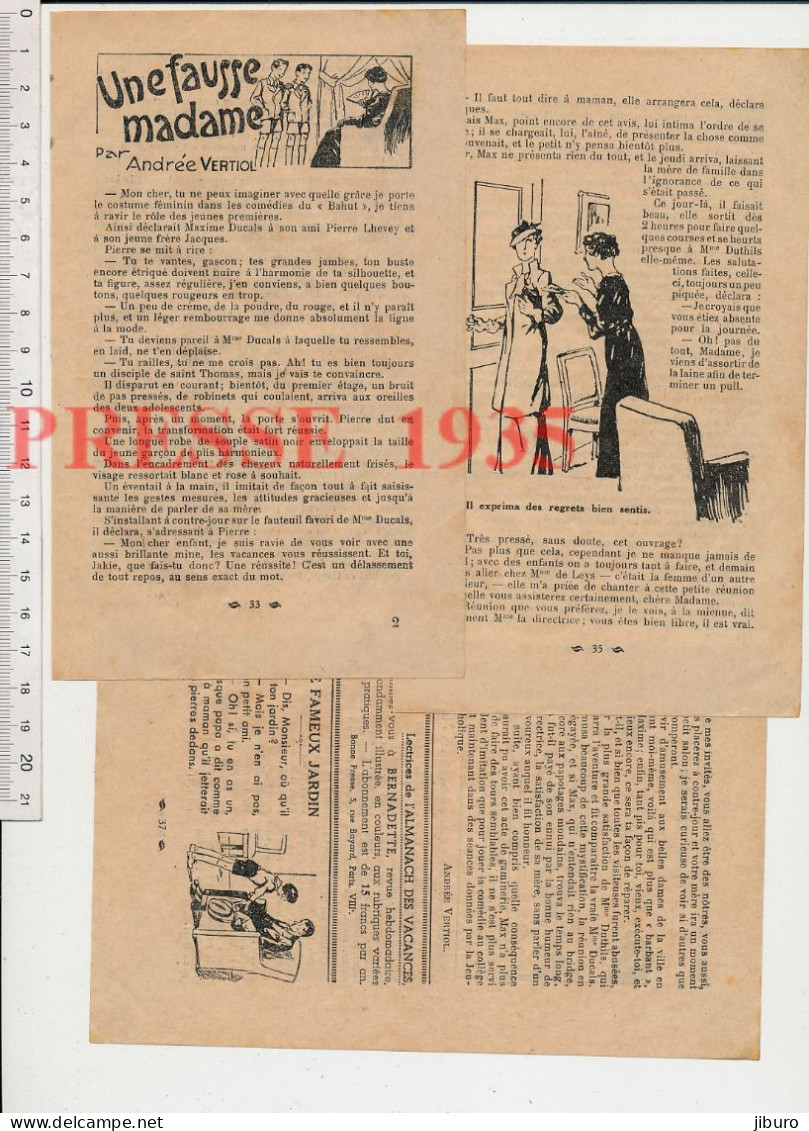 3 Vues 1935 Costume Femme Normande Normandie + Montage Découpage Papier Circuit Automobile Jouet Jeu + Andrée Vertiol - Non Classificati