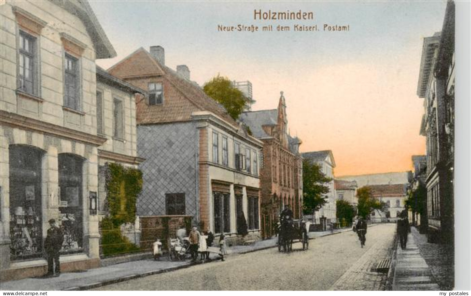 73939119 Holzminden_Weser_Niedersachsen Neue Strasse Mit Dem Kaiserlichen Postam - Holzminden