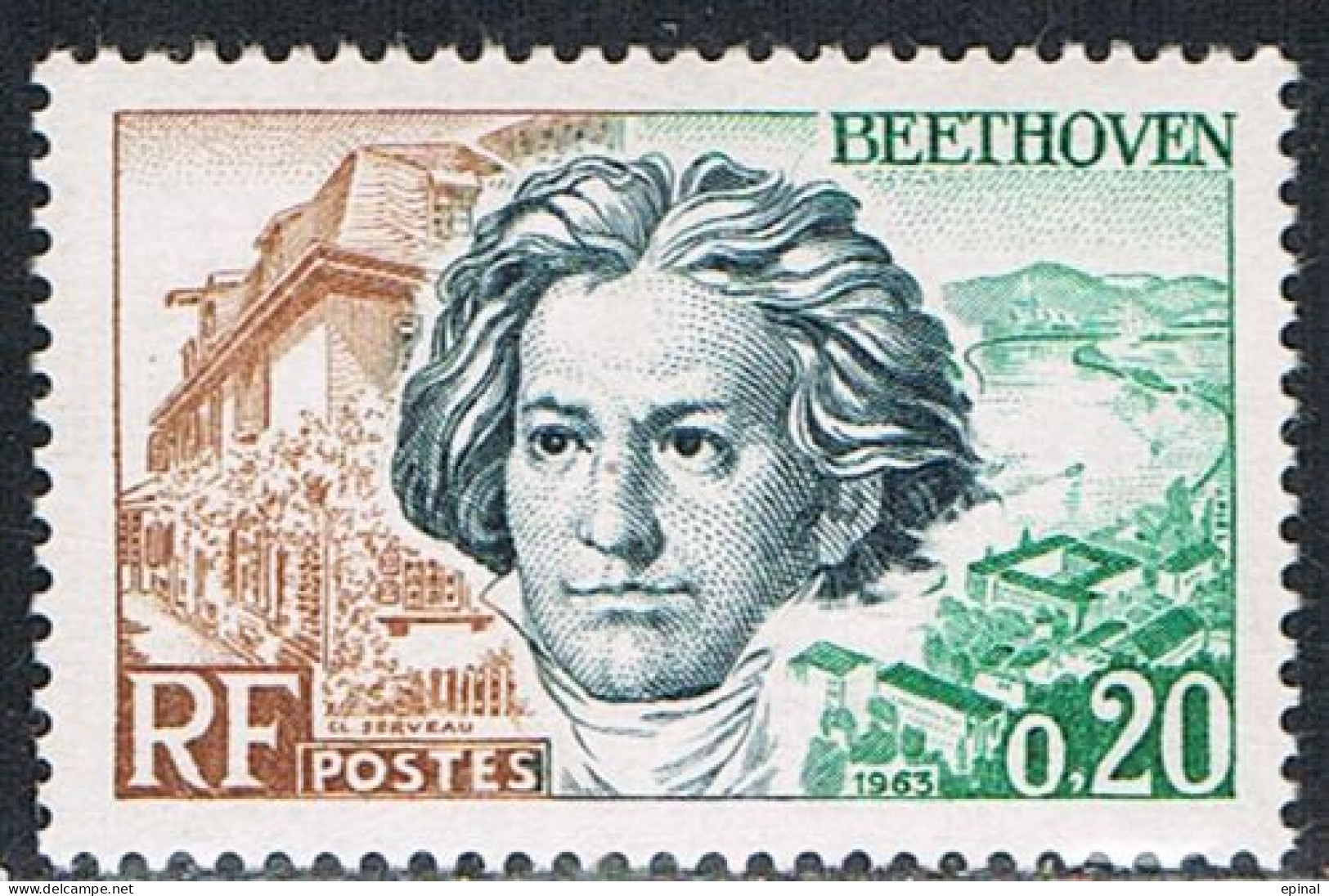 FRANCE : N° 1382  ** (Ludwig Van Beethoven) - PRIX FIXE - - Unused Stamps