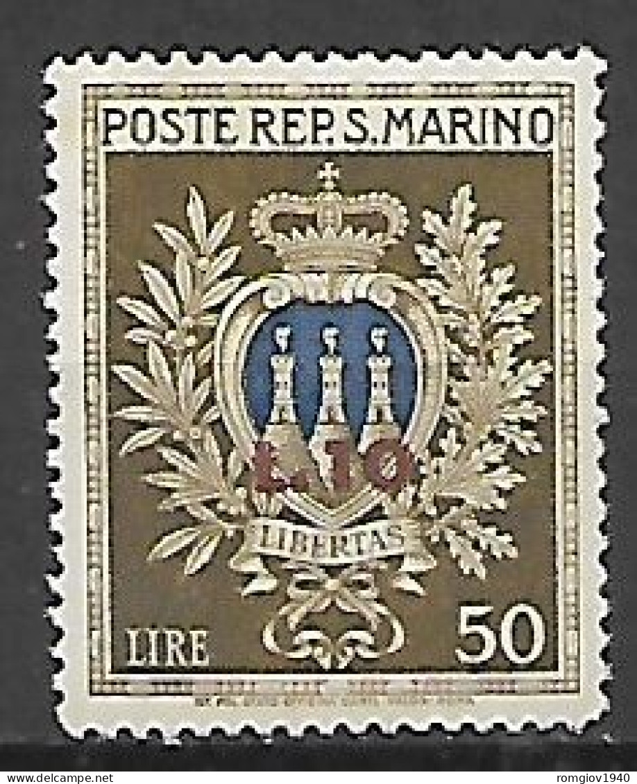 REPUBBLICA SAN MARINO 1946  PRO OPERE ASSISTENZA  SASS. 297 MNH XF - Neufs