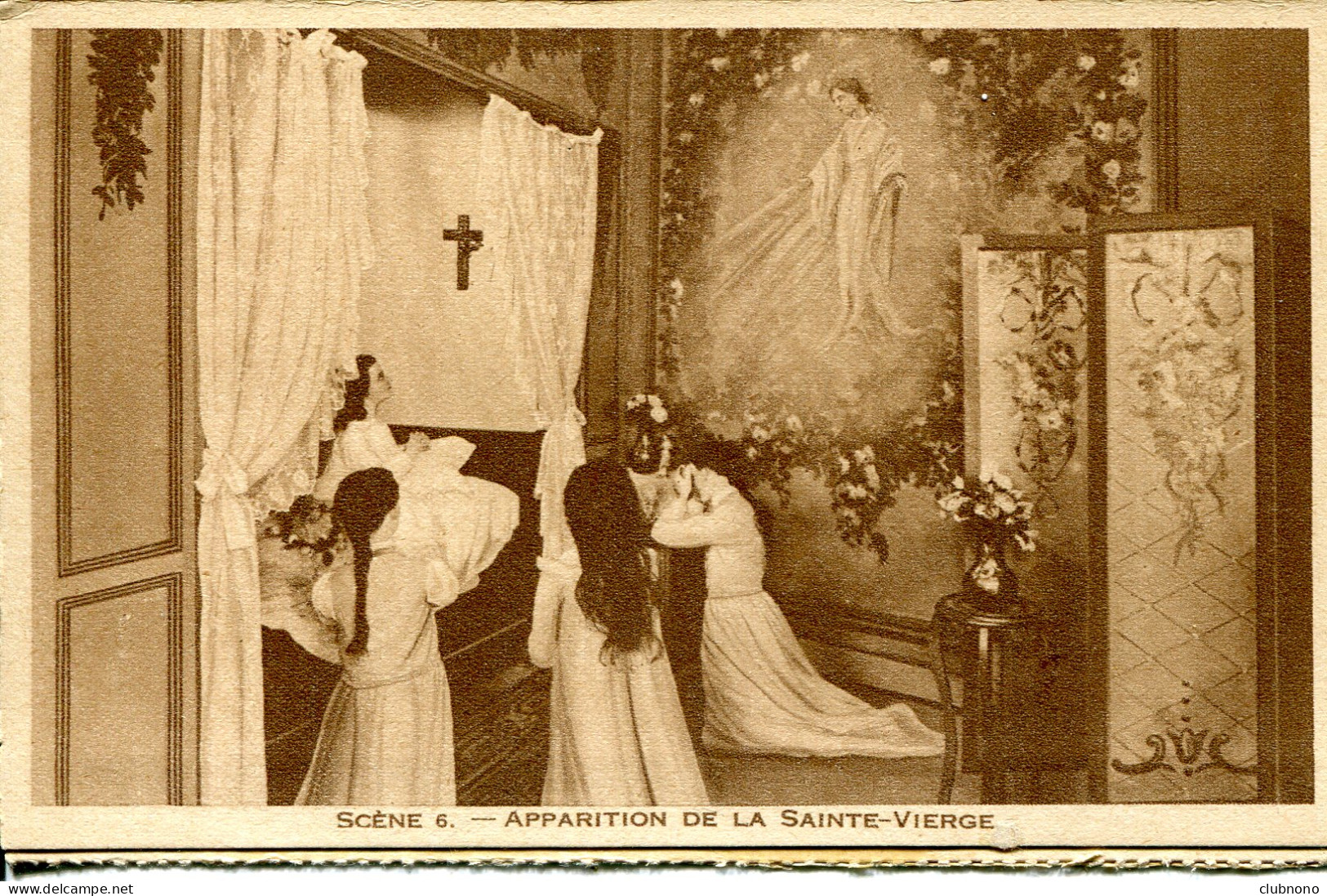 CPA - LISIEUX - SAINTE-THERESE -  SCENE 6 - APPARITION DE LA SAINTE-VIERGE - Santos