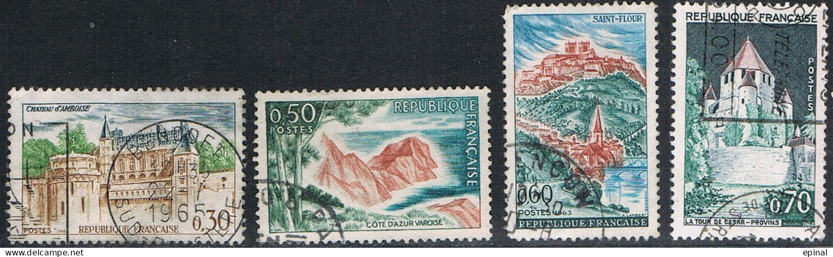FRANCE : N° 1390 -1391-1392-392A Oblitérés (Série Touristique) - PRIX FIXE - - Used Stamps