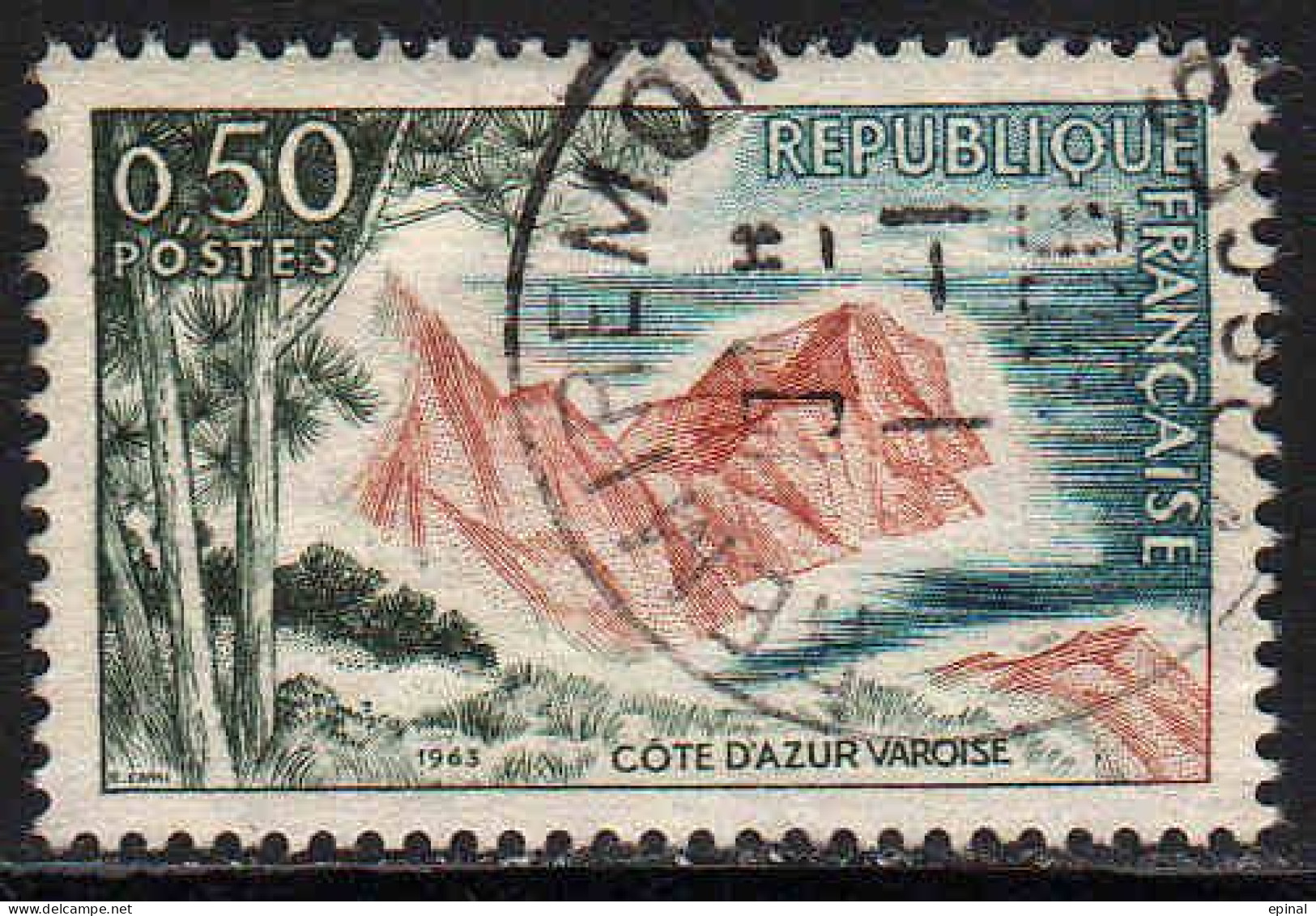 FRANCE : N° 1391 Oblitéré "TàD Rond" (Côte D'Azur Varoise) - PRIX FIXE - - Used Stamps