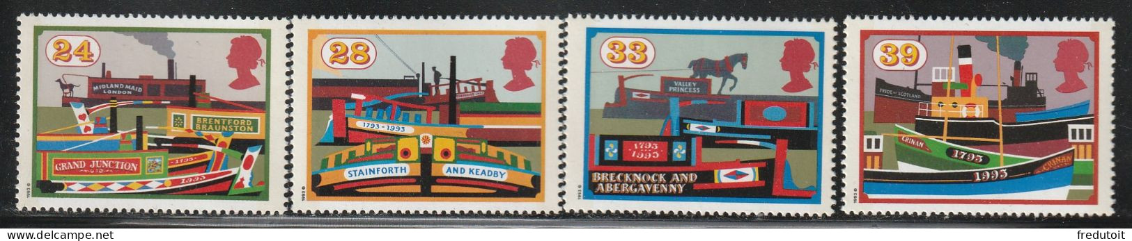 GRANDE BRETAGNE - N°1686/9 ** (1993) - Unused Stamps