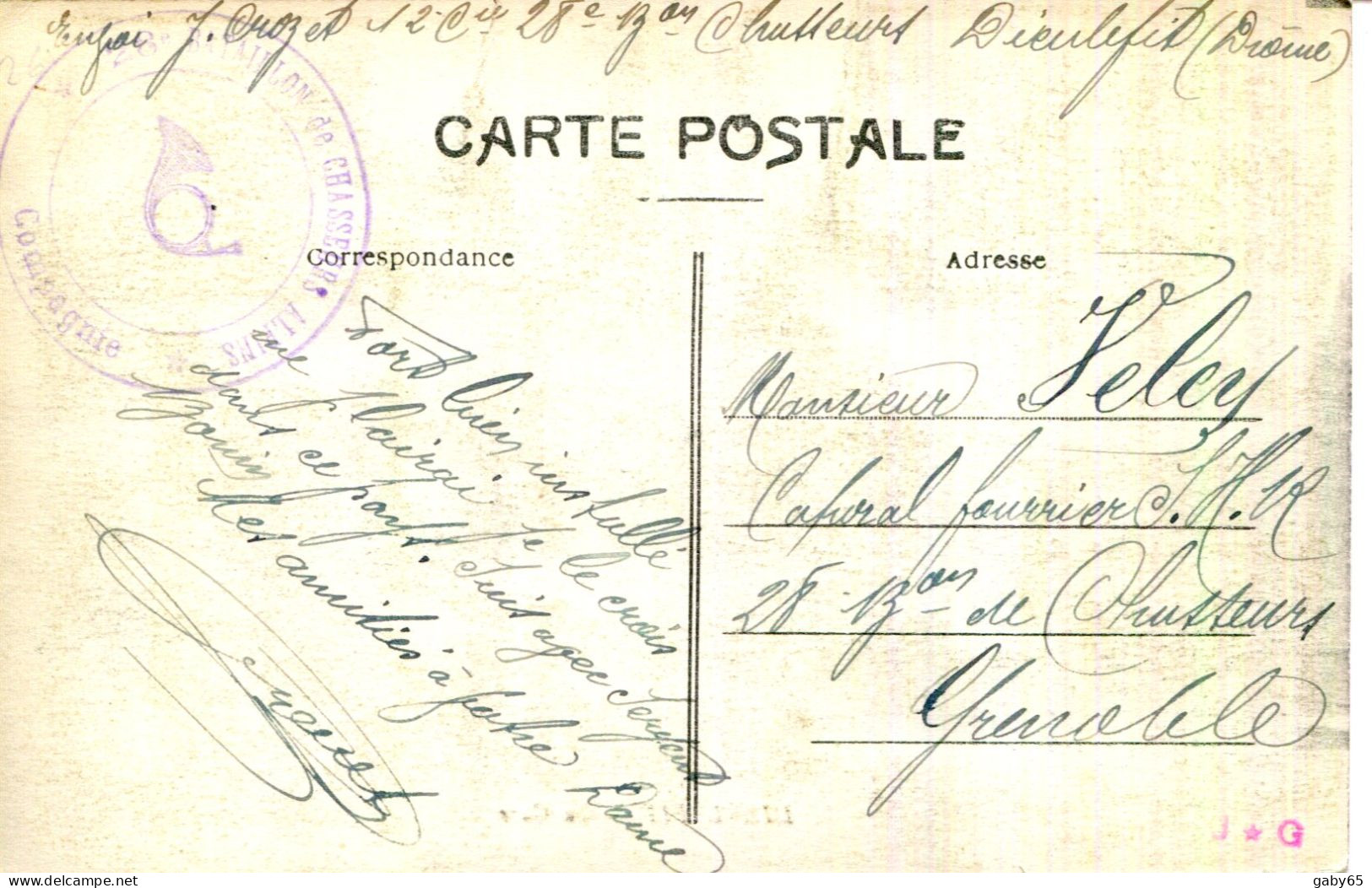 CPA.26.DRÔME.DIEULEFIT.LA GARE.CACHET DU 28 ème BATAILLON DE CHASSEURS ALPINS. - Dieulefit