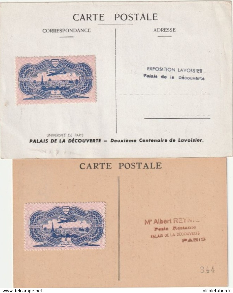 N°581,  2 Superbes Cartes Maximaphilies Rare. Collection BERCK. - Brieven En Documenten