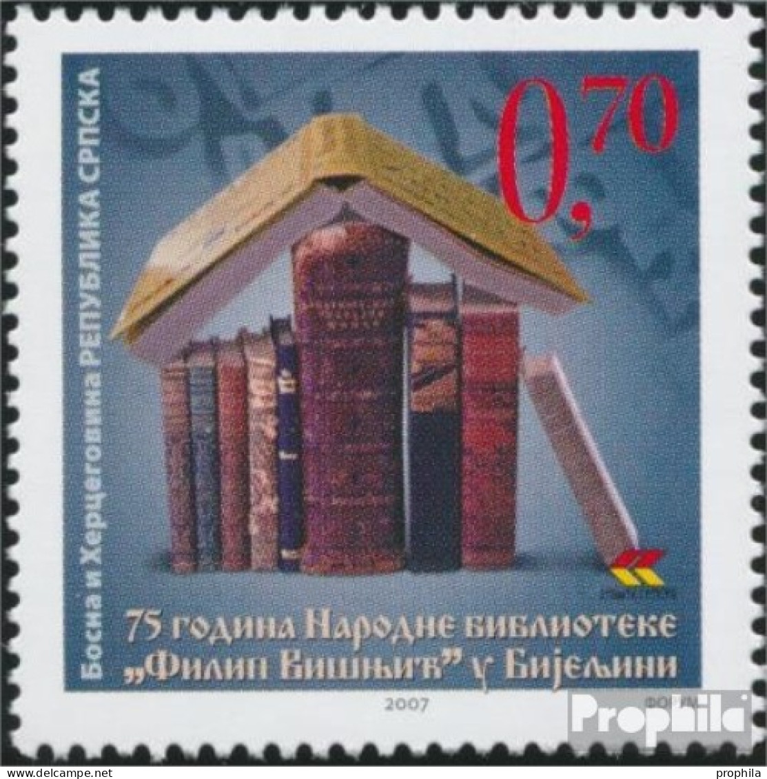 Bosnien - Serbische Republ. 412 (kompl.Ausg.) Postfrisch 2007 Nationalbibliothek - Bosnien-Herzegowina