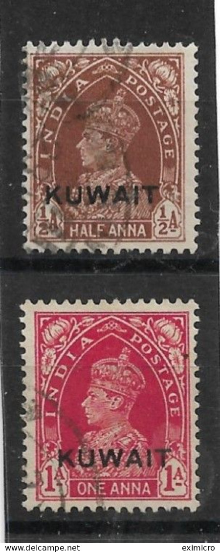 KUWAIT 1939 ½a, 1a SG 36, 38 FINE USED Cat £9 - Koweït