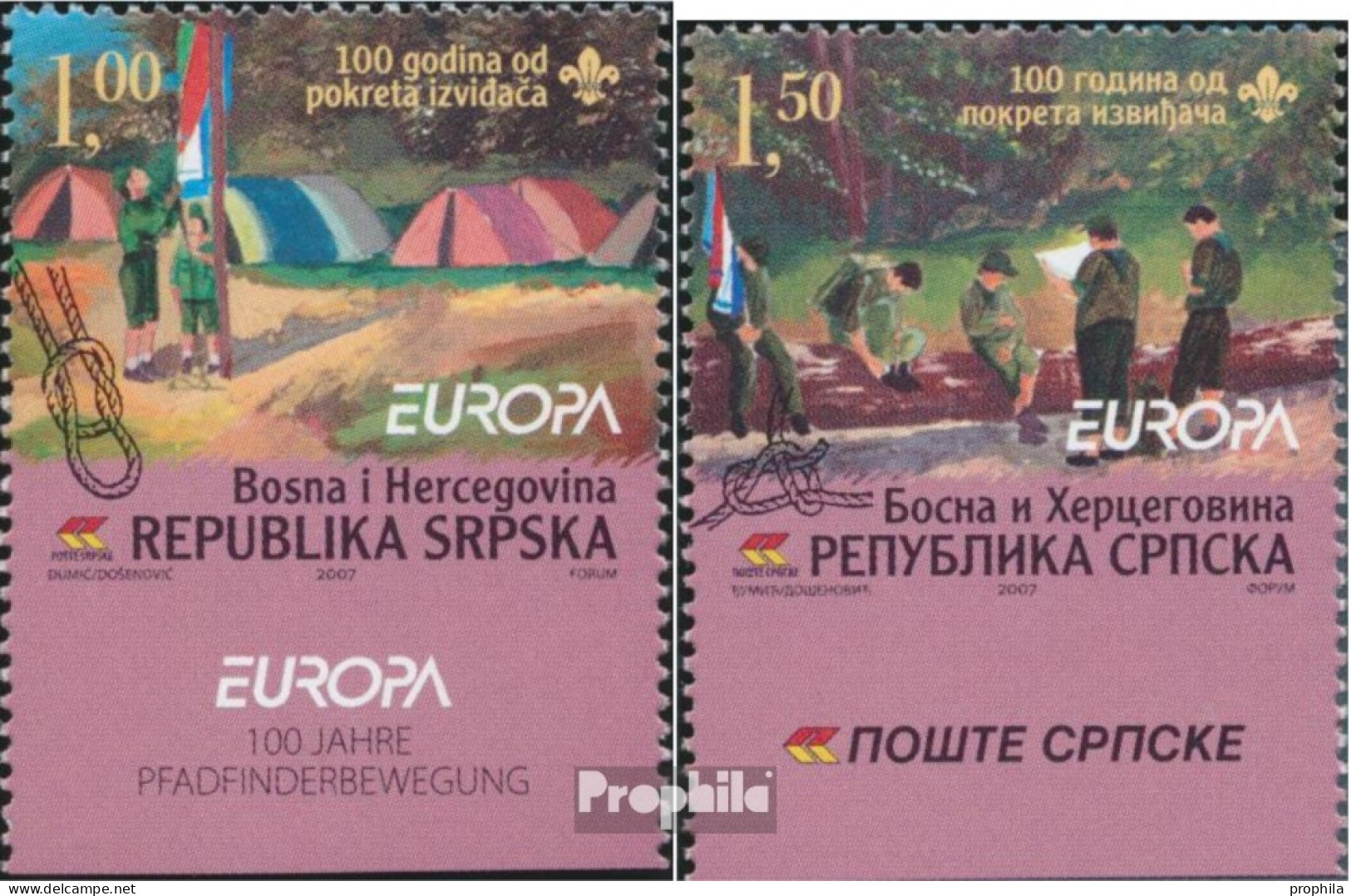 Bosnien - Serbische Republ. 386Du-387Du (kompl.Ausg.) Postfrisch 2007 Pfadfinder - Bosnia Erzegovina