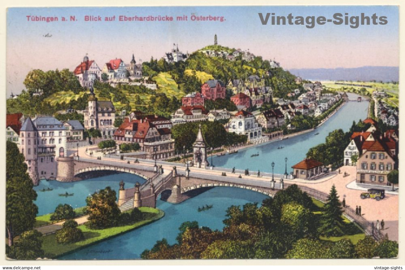 Tübingen / Germany: Eberhardbrücke Mit Österberg (Vintage PC 1926) - Tübingen