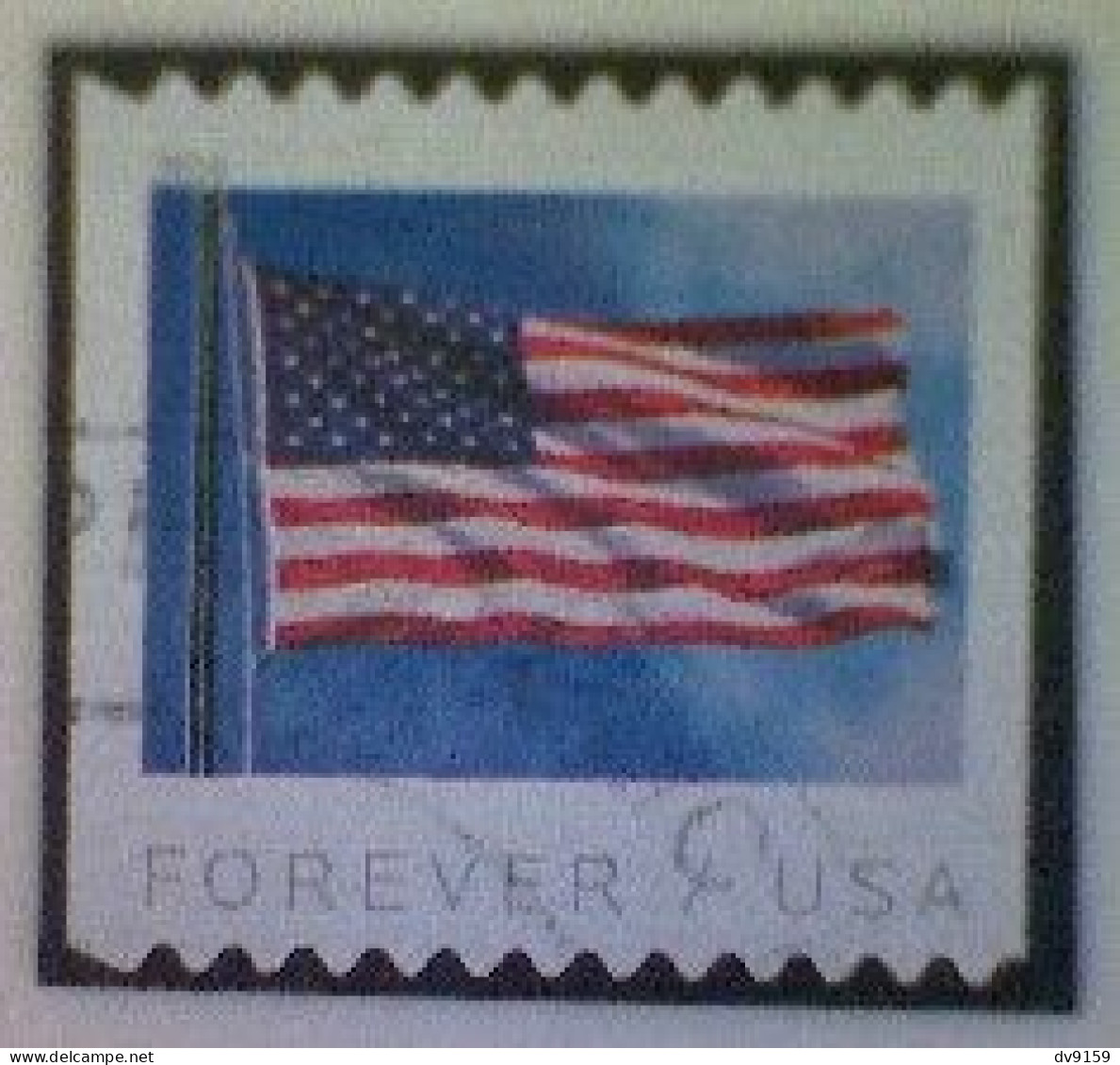 United States, Scott #5343, Used(o) Coil, 2019, Flag Definitive, (55¢) - Used Stamps