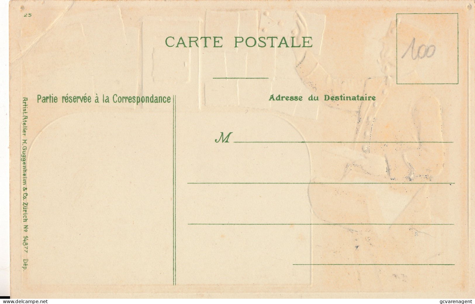 FACTEUR ET TIMBRE FRANCAISE    RELIEF  GAUFRE - Briefmarken (Abbildungen)