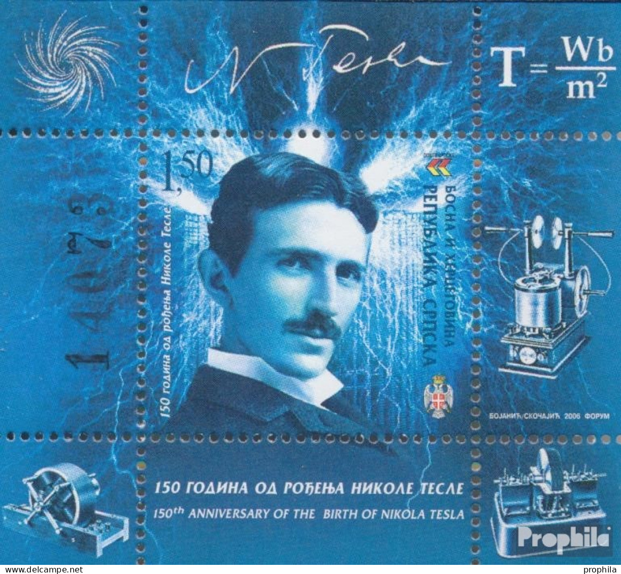 Bosnien - Serbische Republ. Block16 (kompl.Ausg.) Postfrisch 2006 Nikola Tesla - Bosnia Erzegovina