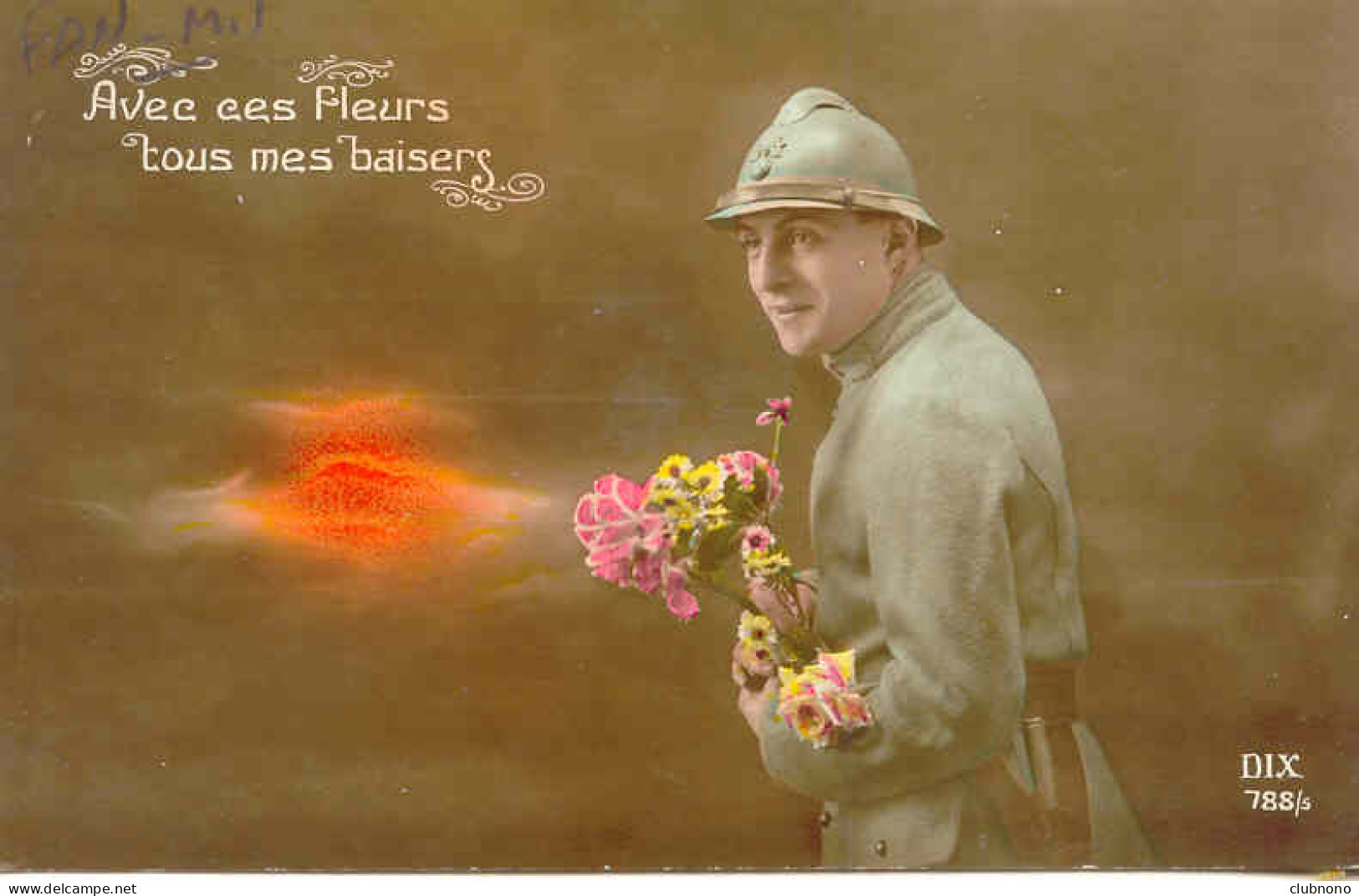 CPA - AVEC CES FLEURS (1918) - Paare