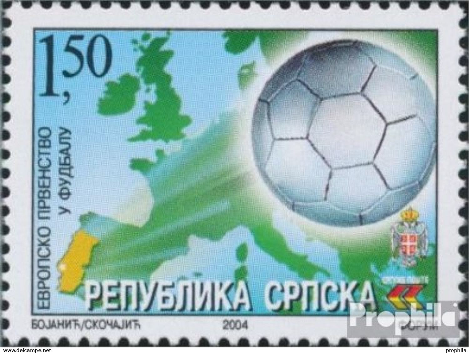 Bosnien - Serbische Republ. 304 (kompl.Ausg.) Postfrisch 2004 Fußball EM - Bosnien-Herzegowina
