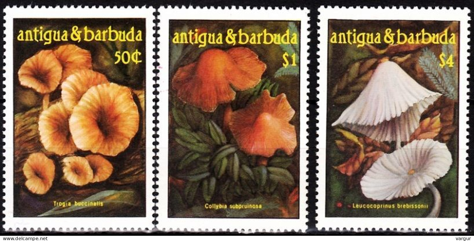 ANTIGUA & BARBUDA 1986 FLORA: Mushrooms. Missing 1v, MNH - Hongos