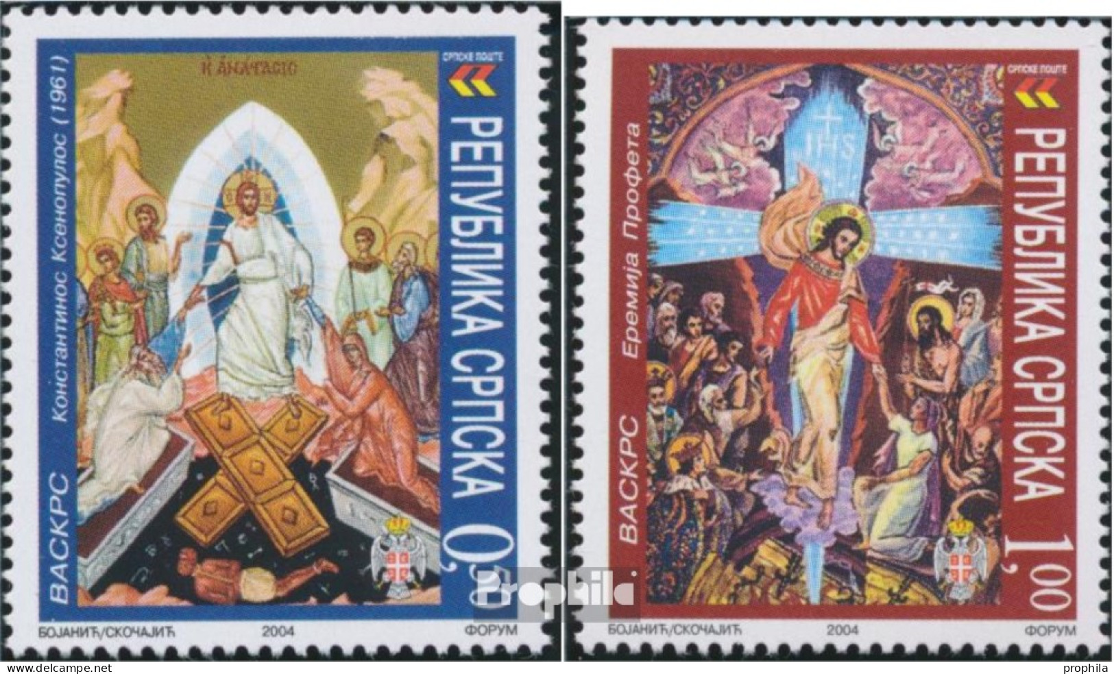 Bosnien - Serbische Republ. 298-299 (kompl.Ausg.) Postfrisch 2004 Ostern - Bosnien-Herzegowina