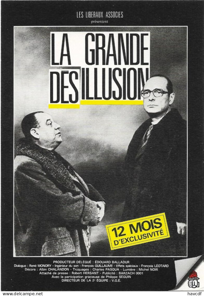 CPM - édit.UBIQUE GROUP, Pour HUMOUR A LA CARTE - LA GRANDE ILLUSION - Satiriques