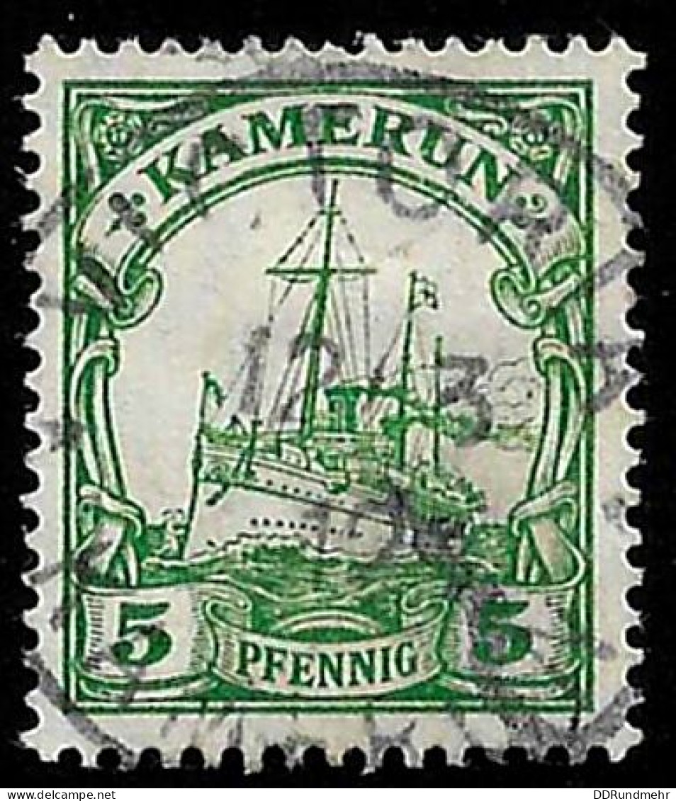 1905 SMS Hohnenzollern Michel DR-KAM 21I Yvert Et Tellier CM 20A Used - Cameroun
