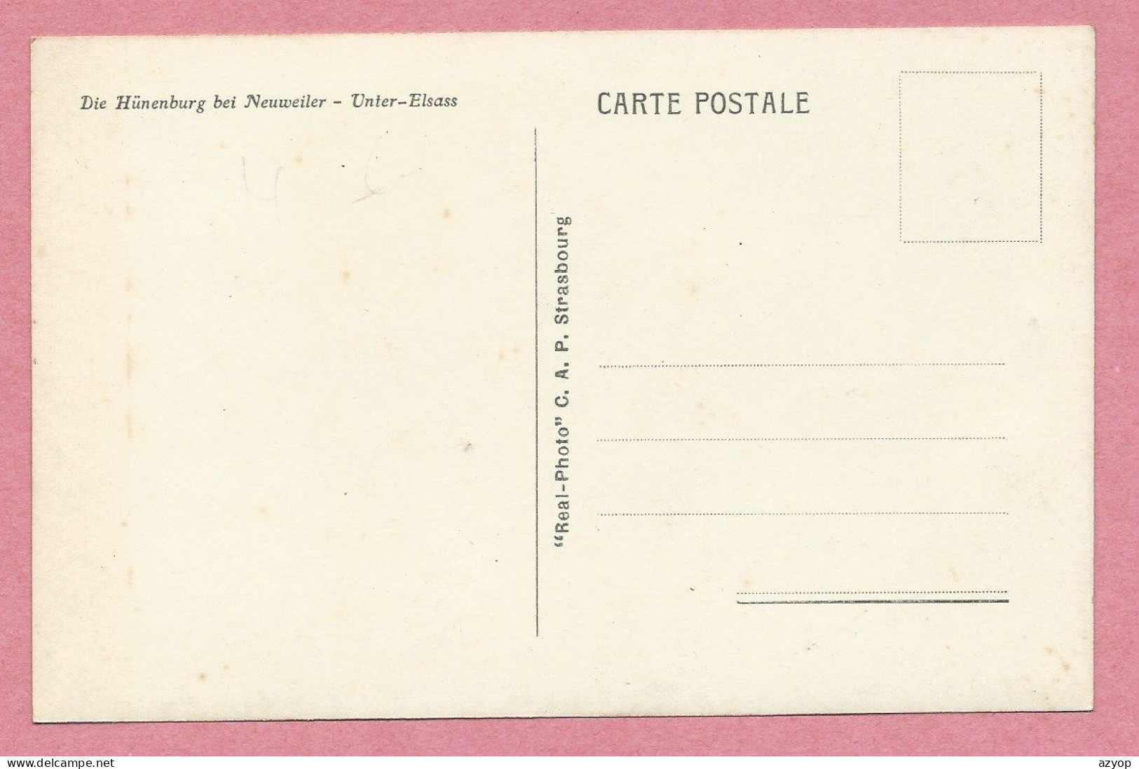 67 - DOSSENHEIM Sur ZINSEL - NEUWILLER Les SAVERNE - HÜNENBURG - HUNEBOURG - Neubau1934/35 - Sonstige & Ohne Zuordnung