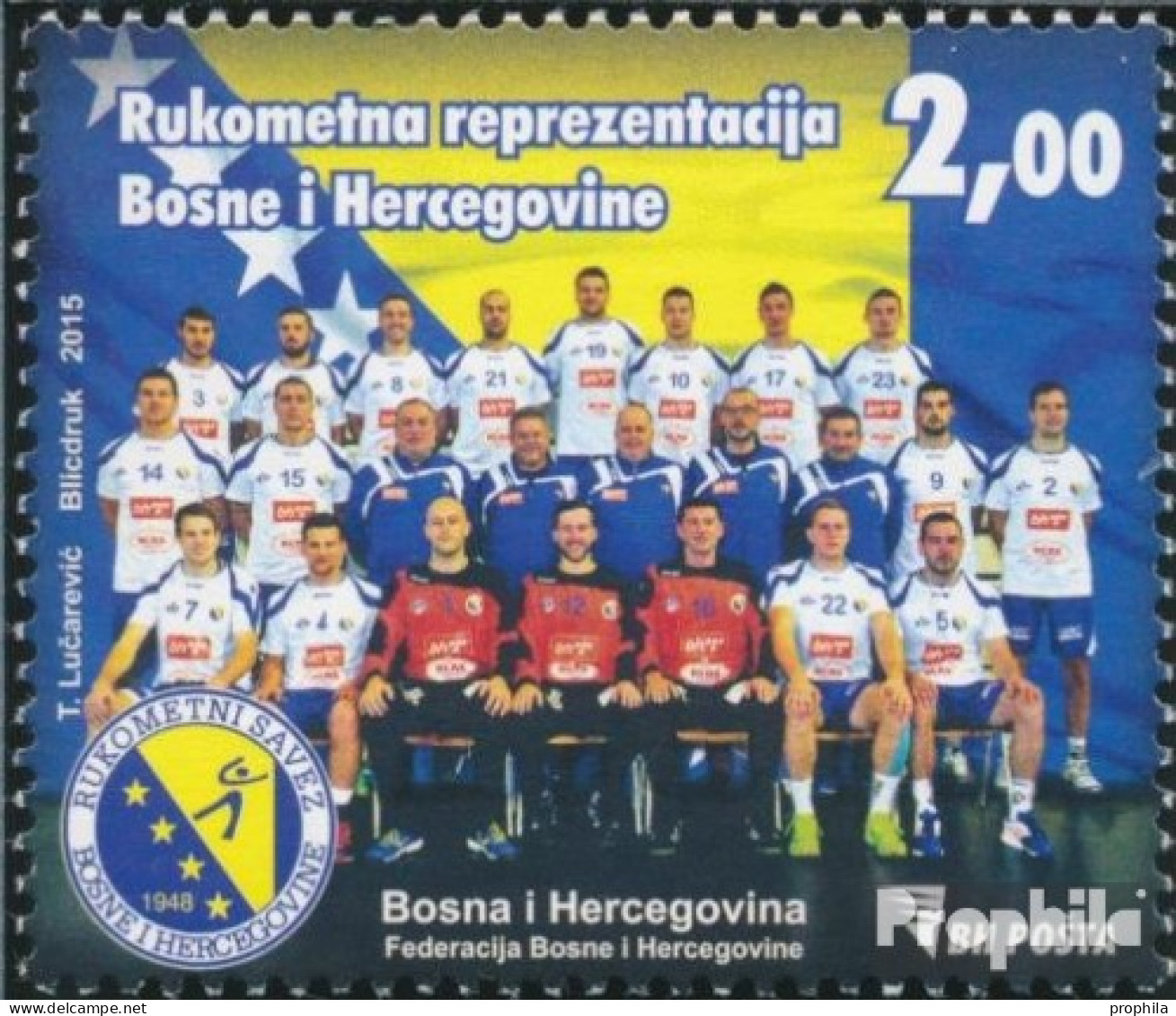 Bosnien-Herzegowina 659 (kompl.Ausg.) Postfrisch 2015 Handball - Bosnie-Herzegovine