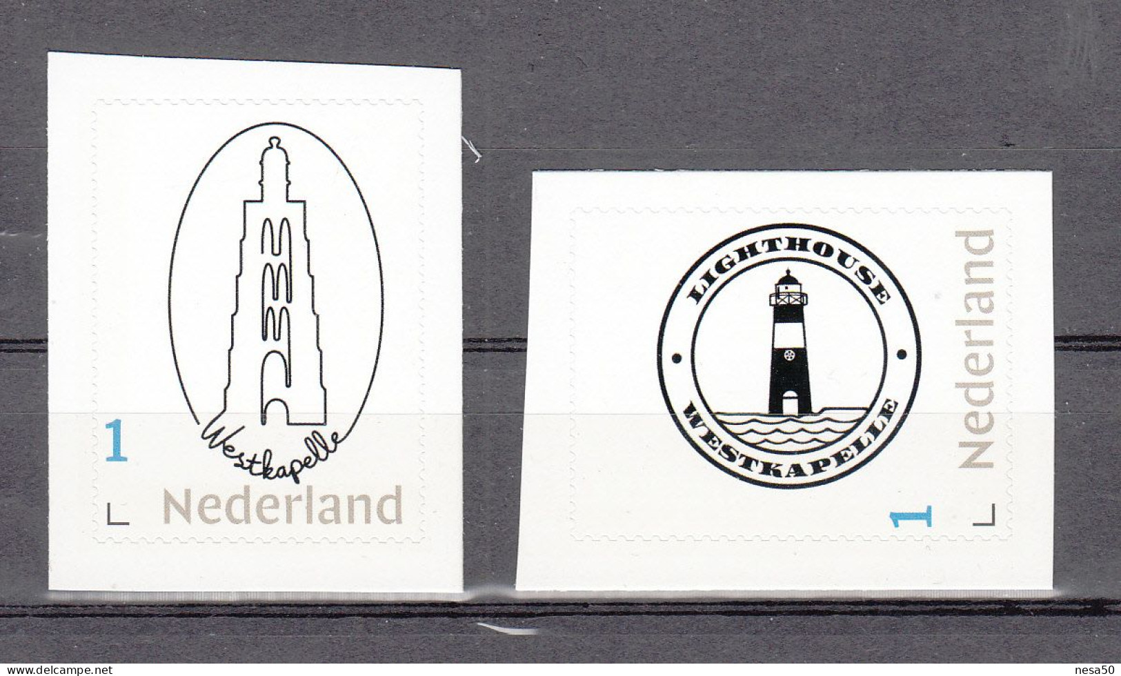 Vuurtorens, Lighthouse, Nederland 2024 Rolzegels, Westkapelle 2x - Lighthouses