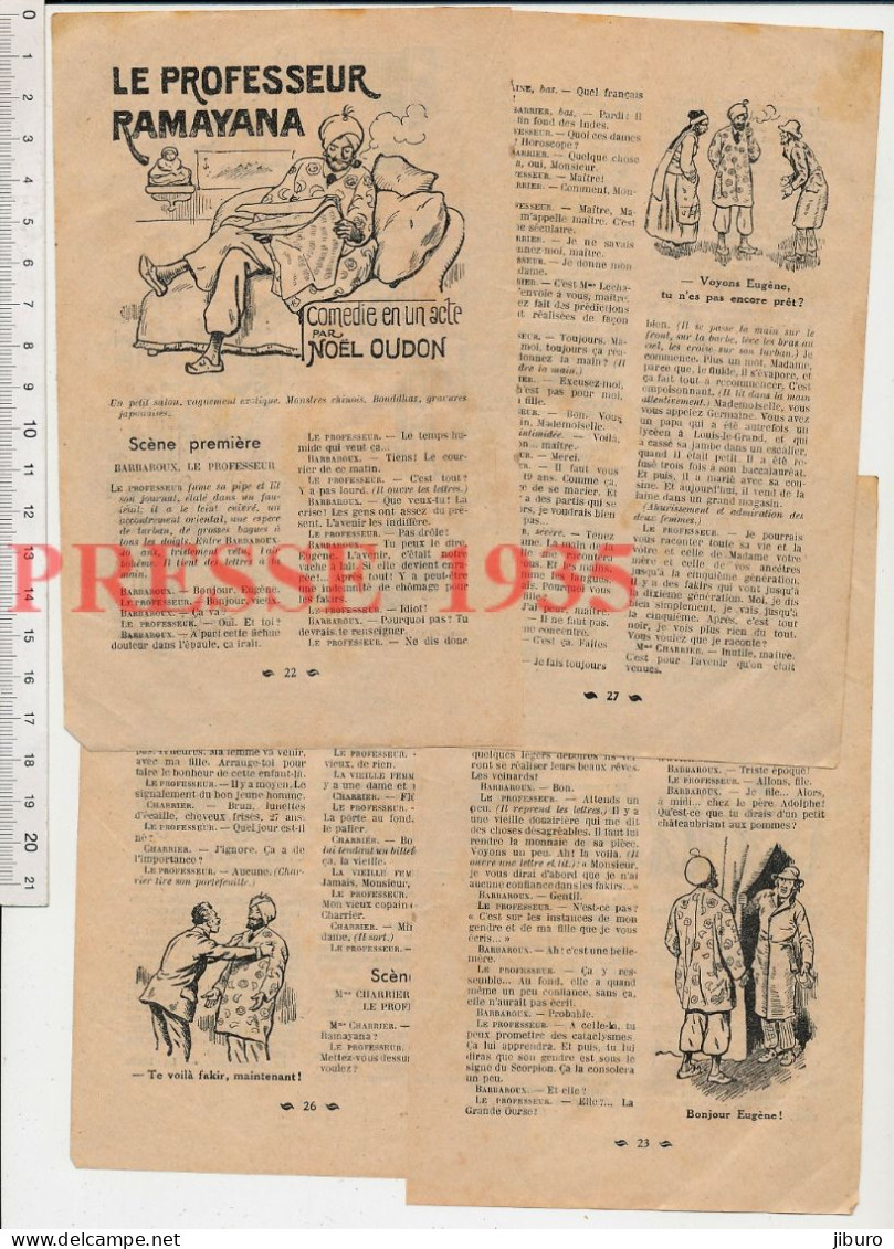 Récit 1935 Noël Oudon Le Professeur Ramayana ( Personnages = Barbaroux Charrier + évocation Mme Lechatelier ) - Sin Clasificación