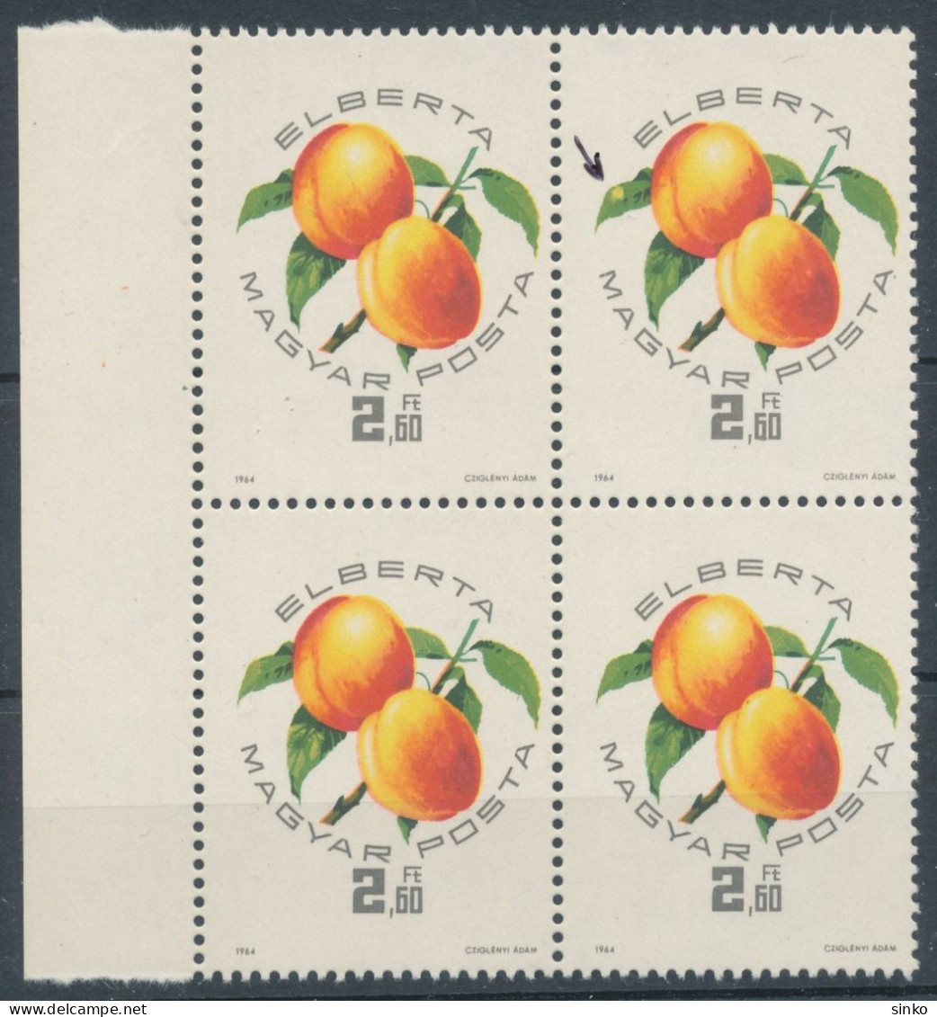 1964. Hungarian Types Of Peaches - Misprint - Variedades Y Curiosidades