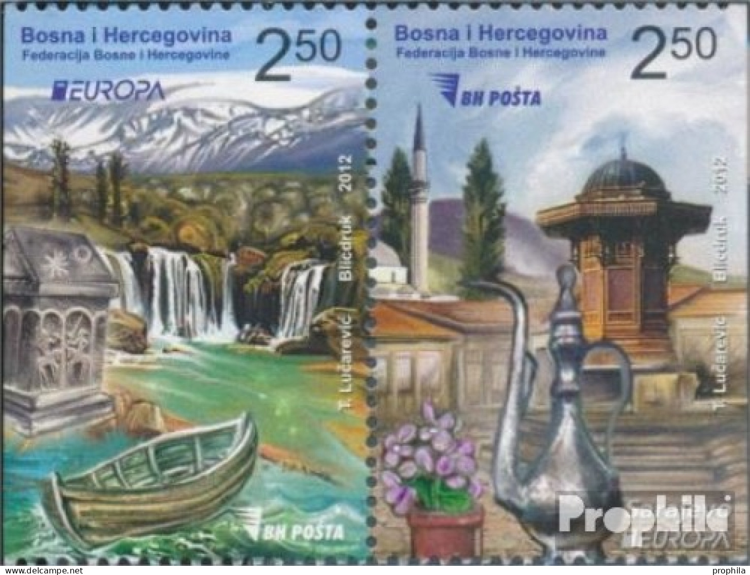 Bosnien-Herzegowina 589D-590D Paar (kompl.Ausg.) Postfrisch 2012 Besuche - Bosnië En Herzegovina