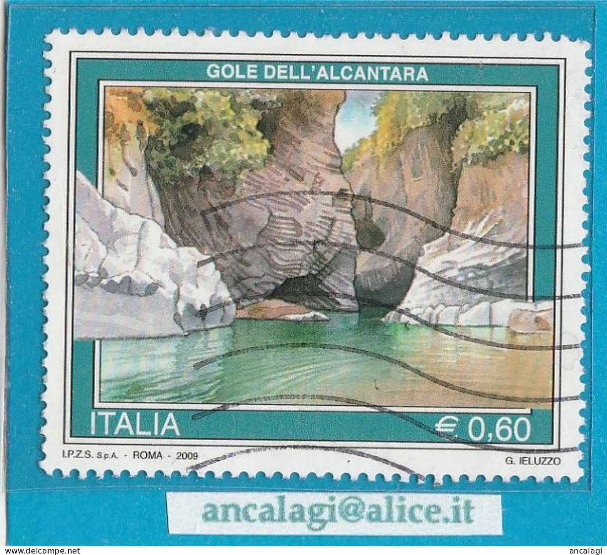 USATI ITALIA 2009 - Ref.1131A "TURISTICA: Gole Dell'Alcantara " 1 Val. - - 2001-10: Usados