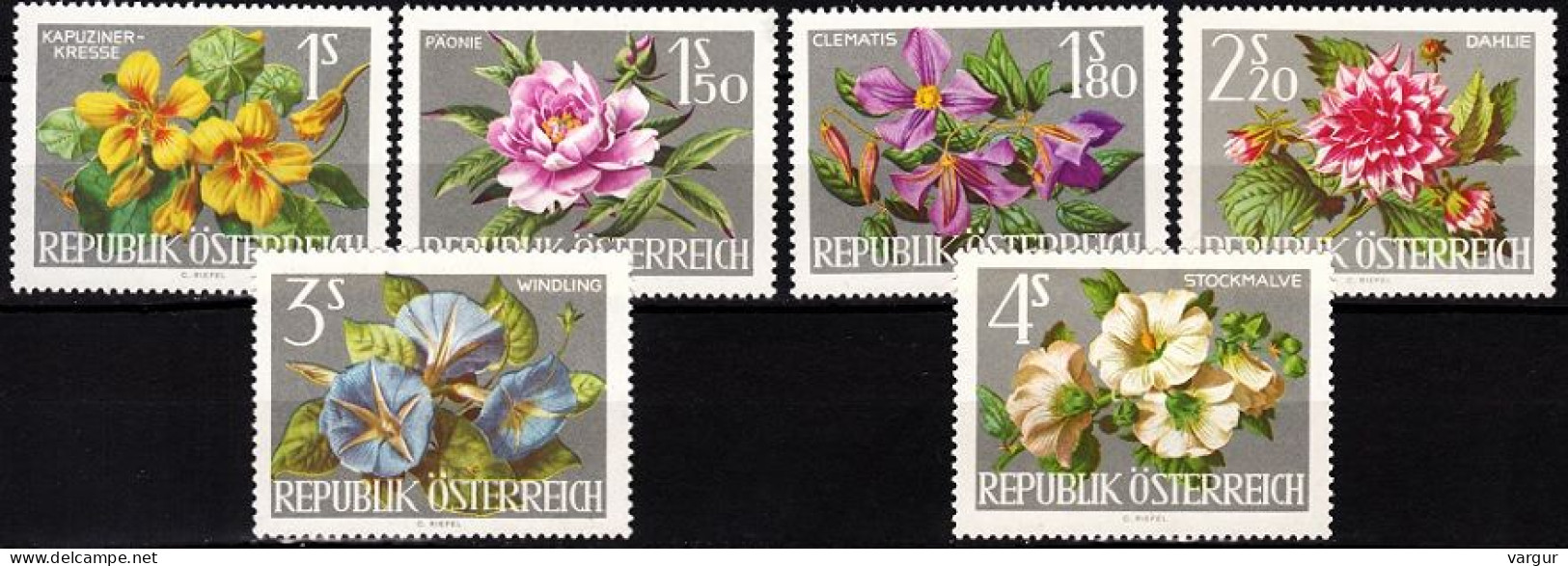 AUSTRIA 1964 FLORA Flowers. Winter Garden Show. Complete, MNH - Other & Unclassified