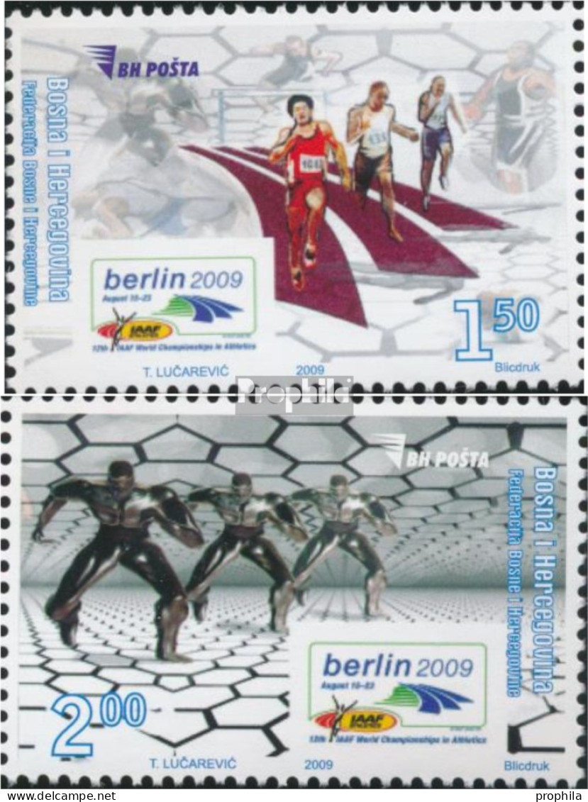 Bosnien-Herzegowina 546-547 (kompl.Ausg.) Postfrisch 2009 Leichtathletik WM - Bosnien-Herzegowina