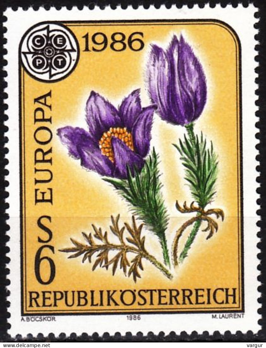 AUSTRIA 1986 EUROPA: Nature. Flower. Single, MNH - 1986