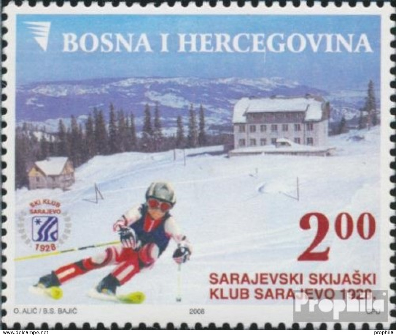 Bosnien-Herzegowina 533 (kompl.Ausg.) Postfrisch 2008 Ski Club Sarajevo - Bosnien-Herzegowina