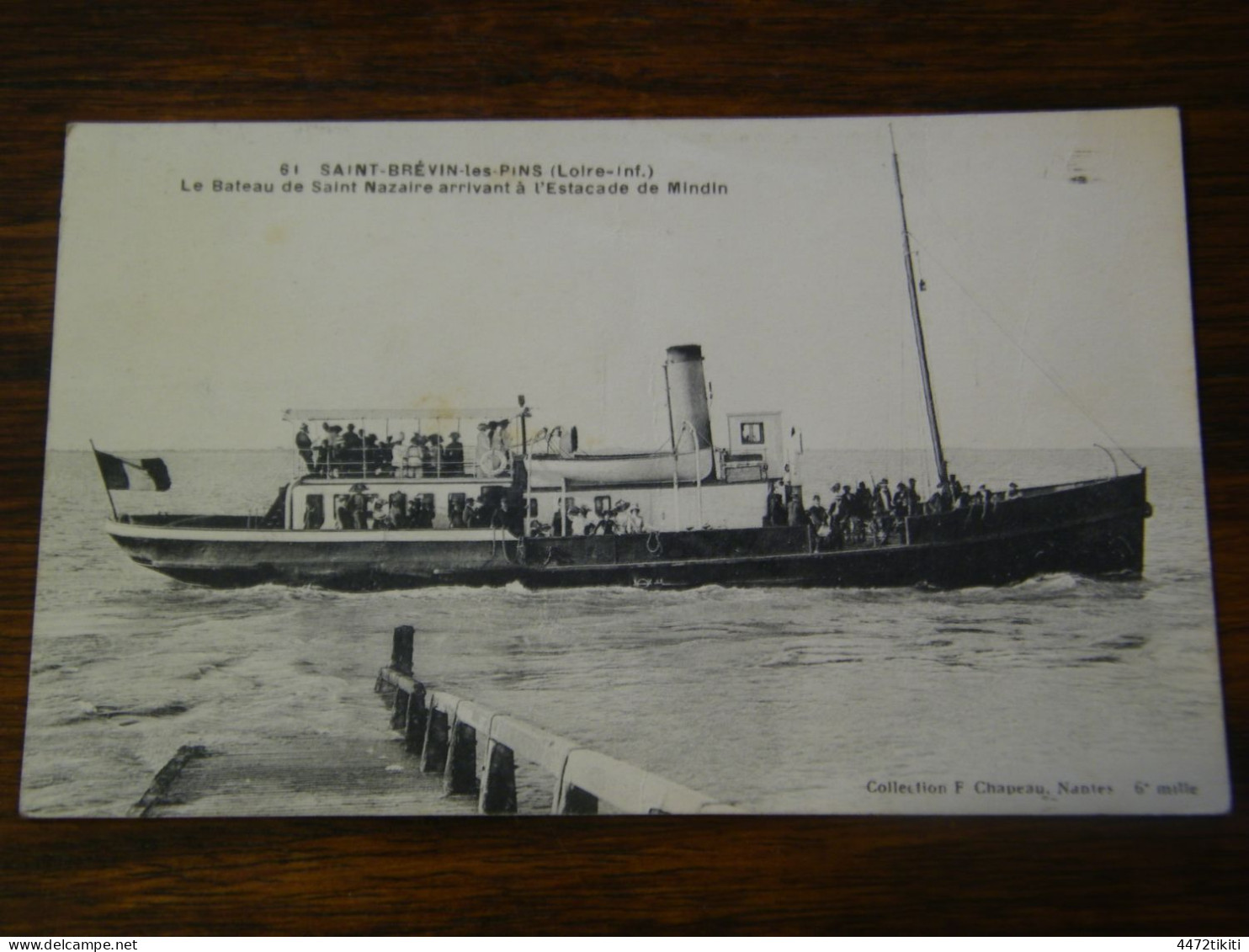 CPA - St Saint Brévin Les Pins (44) - Bateau De St Nazaire Arrivant à L'Estacade De Mindin - 1917 - SUP (HU 34) - Fähren