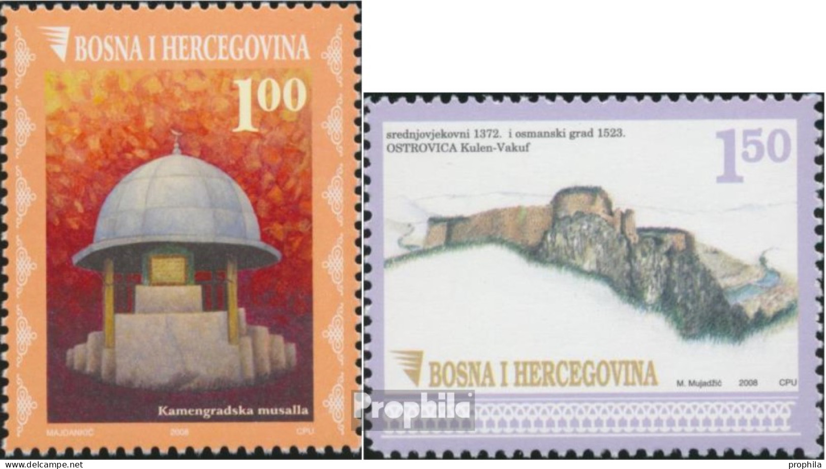 Bosnien-Herzegowina 529-530 (kompl.Ausg.) Postfrisch 2008 Kulturhistorisches Erbe - Bosnië En Herzegovina