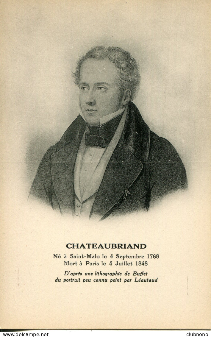 CPA  - CHATEAUBRIAND  (IMPECCABLE) - Schriftsteller