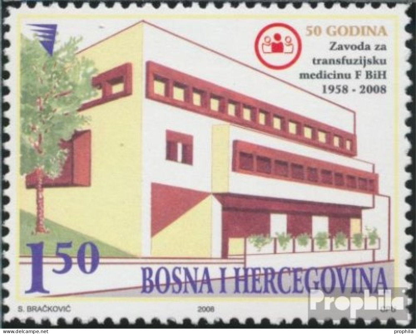 Bosnien-Herzegowina 517 (kompl.Ausg.) Postfrisch 2008 Bluttransfusionszentrum - Bosnien-Herzegowina