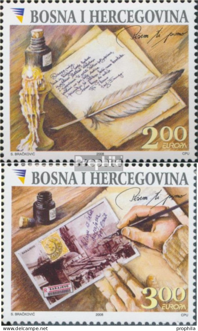 Bosnien-Herzegowina 512-513 (kompl.Ausg.) Postfrisch 2008 Der Brief - Bosnien-Herzegowina