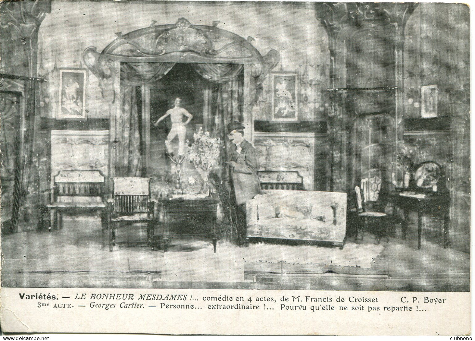 CPA -  PARIS - THEATRE DE VARIETES - LE BONHEUR MESDAMES - 3ème  ACTE - Teatro