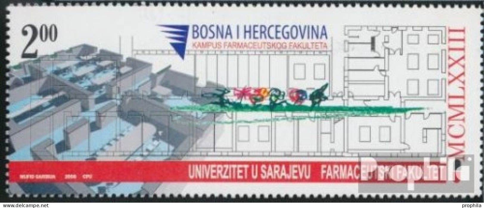 Bosnien-Herzegowina 509 (kompl.Ausg.) Postfrisch 2008 Pharmazeutische Fakultät - Bosnien-Herzegowina