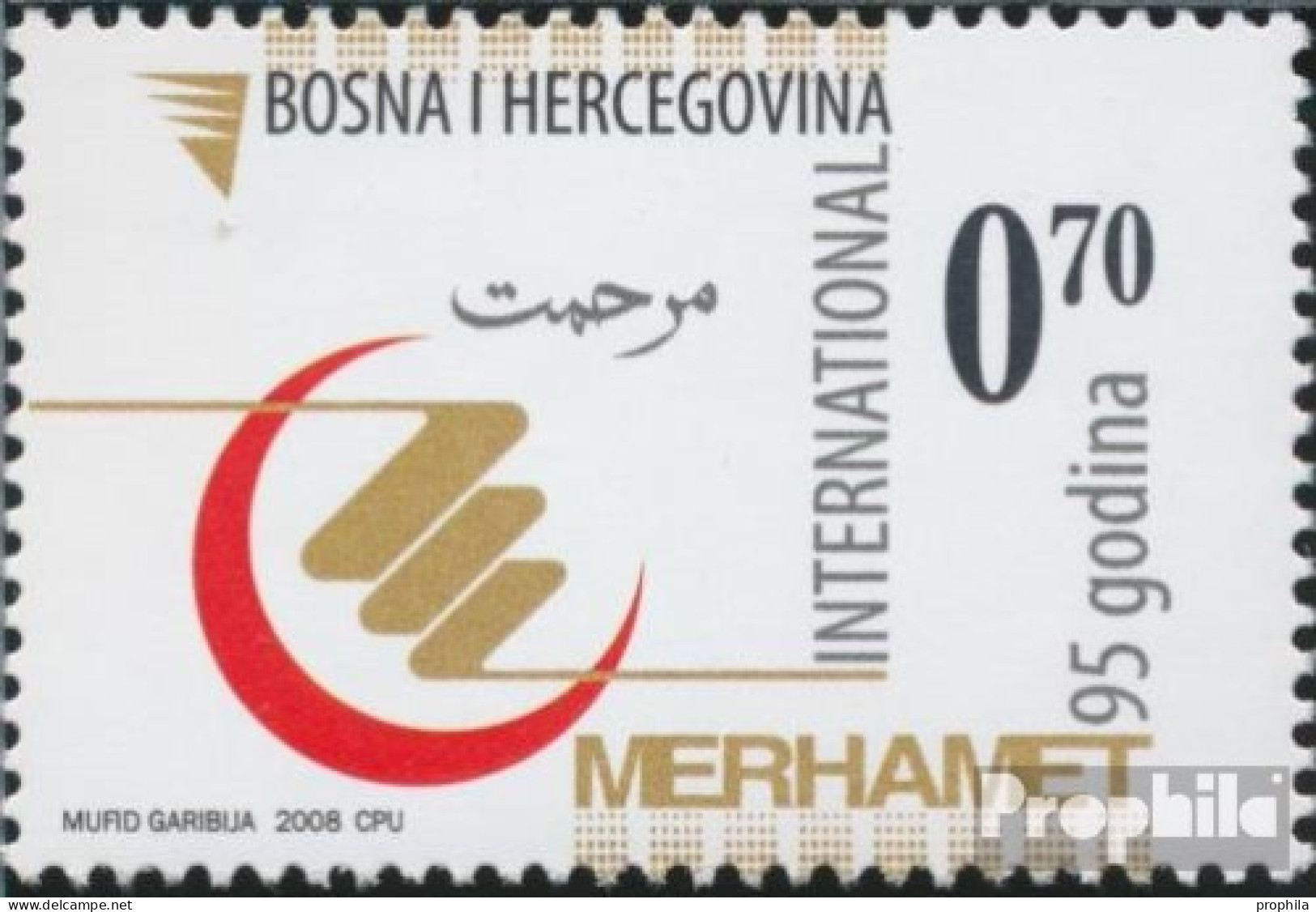 Bosnien-Herzegowina 508 (kompl.Ausg.) Postfrisch 2008 Humanitäre Hilfsorganisation - Bosnie-Herzegovine