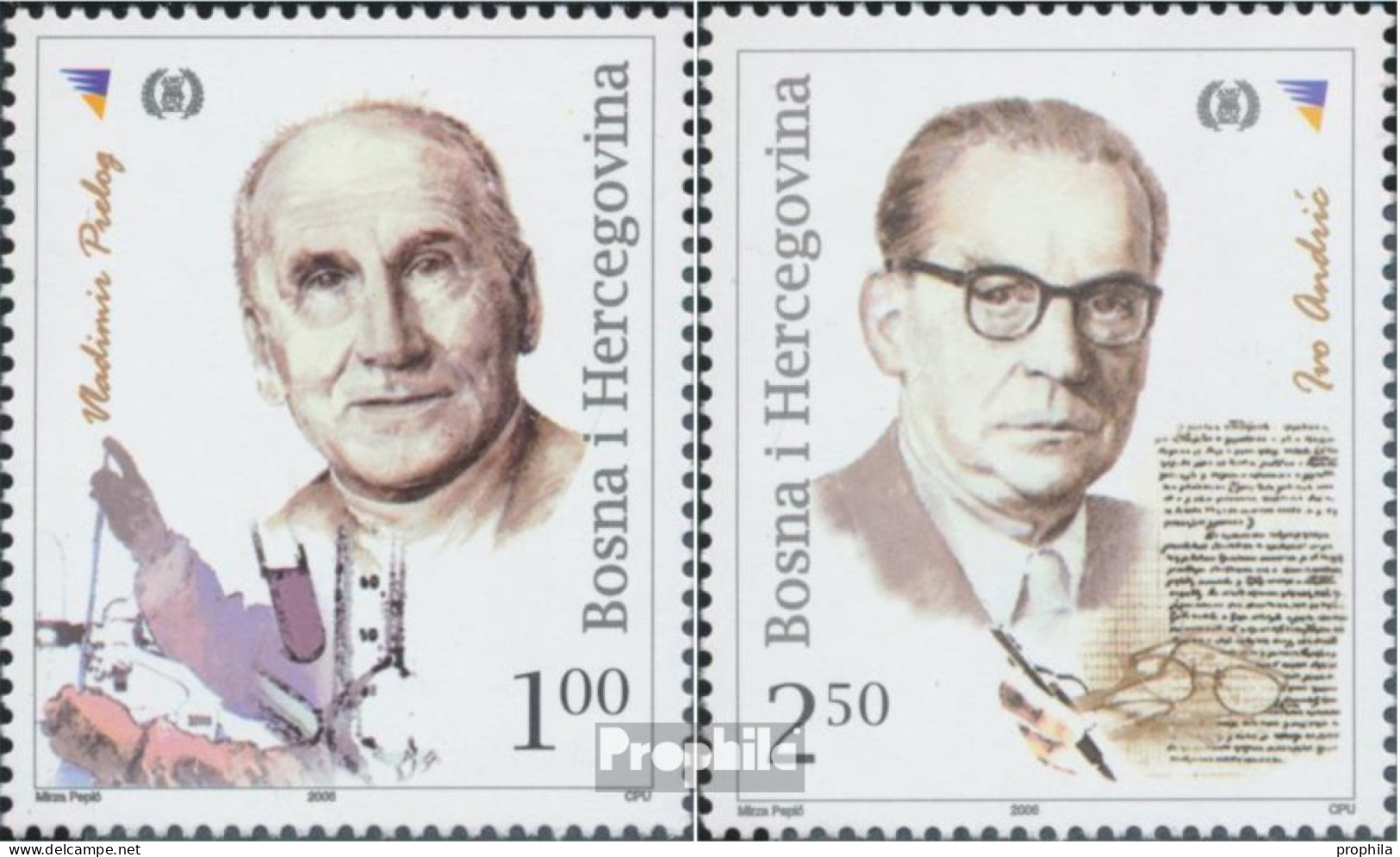 Bosnien-Herzegowina 462-463 (kompl.Ausg.) Postfrisch 2006 Nobelpreisträger - Bosnien-Herzegowina