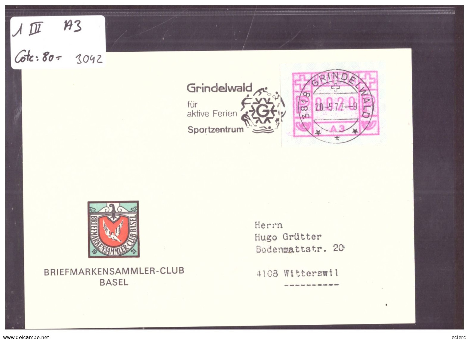 AUTOMATE - GRINDELWALD A3 - COTE: 80.- - Automatic Stamps