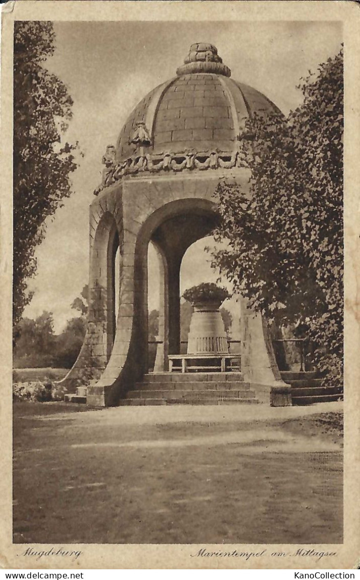 Magdeburg, Marientempel Am Mittagsee, Gelaufen 1924 - Magdeburg