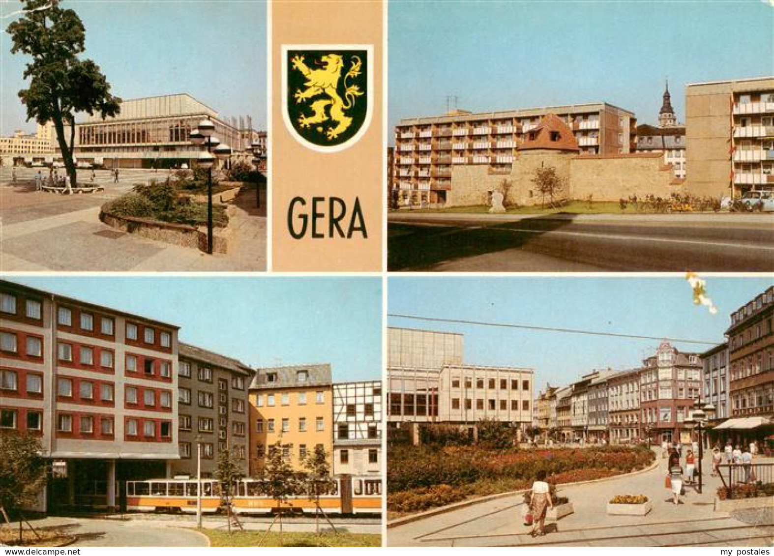 73938602 Gera__Thueringen Haus Der Kultur Historische Stadtmauer Strassenbahndur - Gera