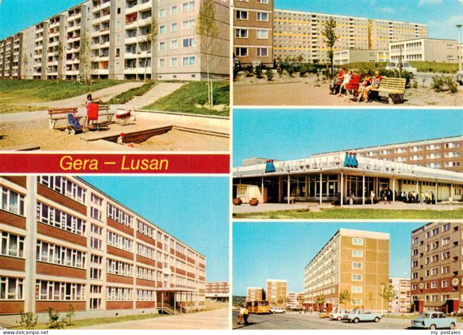 73938592 Lusan_Gera Hans Beimler Oberschule Strasse Der Bauarbeiter Kaufhalle Su - Gera