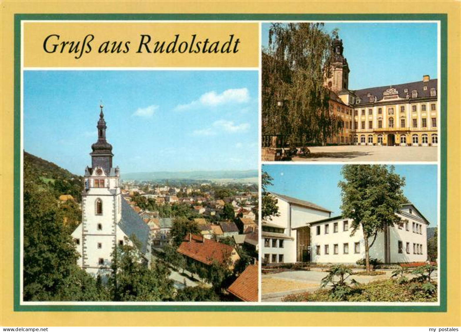 73938582 Rudolstadt_Thueringen Blick Von Der Heidecksburg Kirche Innenhof Theate - Rudolstadt